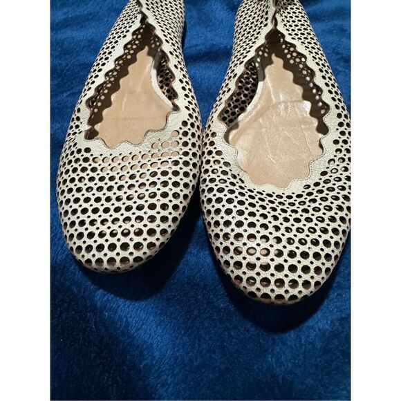 Chloe scalloped perforated ballet flats 41 - Picture 10 of 11